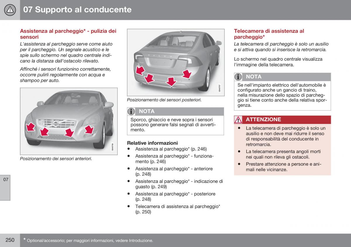 Volvo S60 II 2 manuale del proprietario / page 252