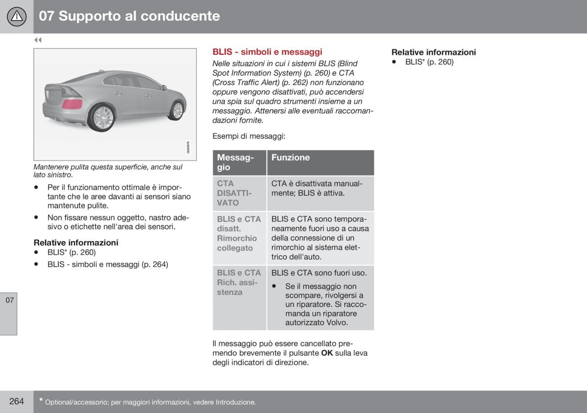 Volvo S60 II 2 manuale del proprietario / page 266