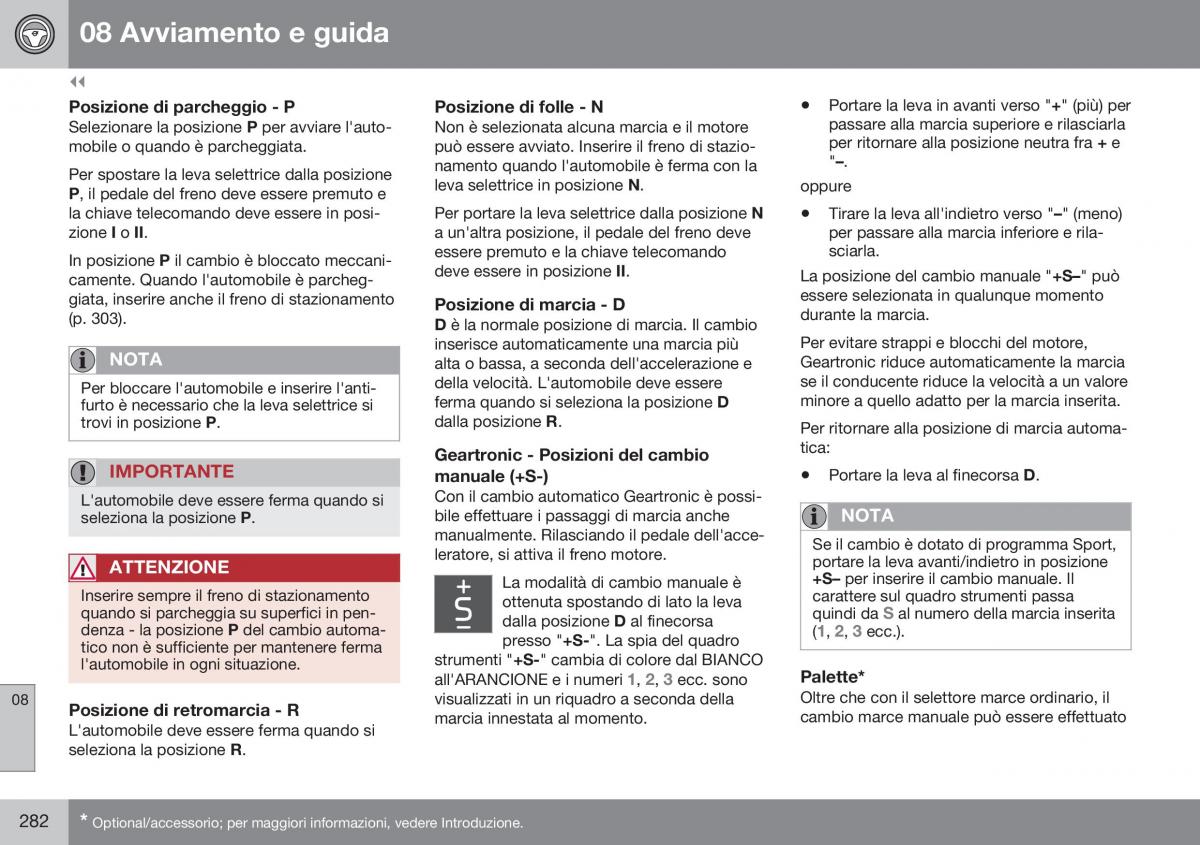 Volvo S60 II 2 manuale del proprietario / page 284