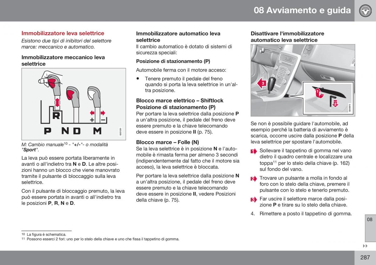 Volvo S60 II 2 manuale del proprietario / page 289