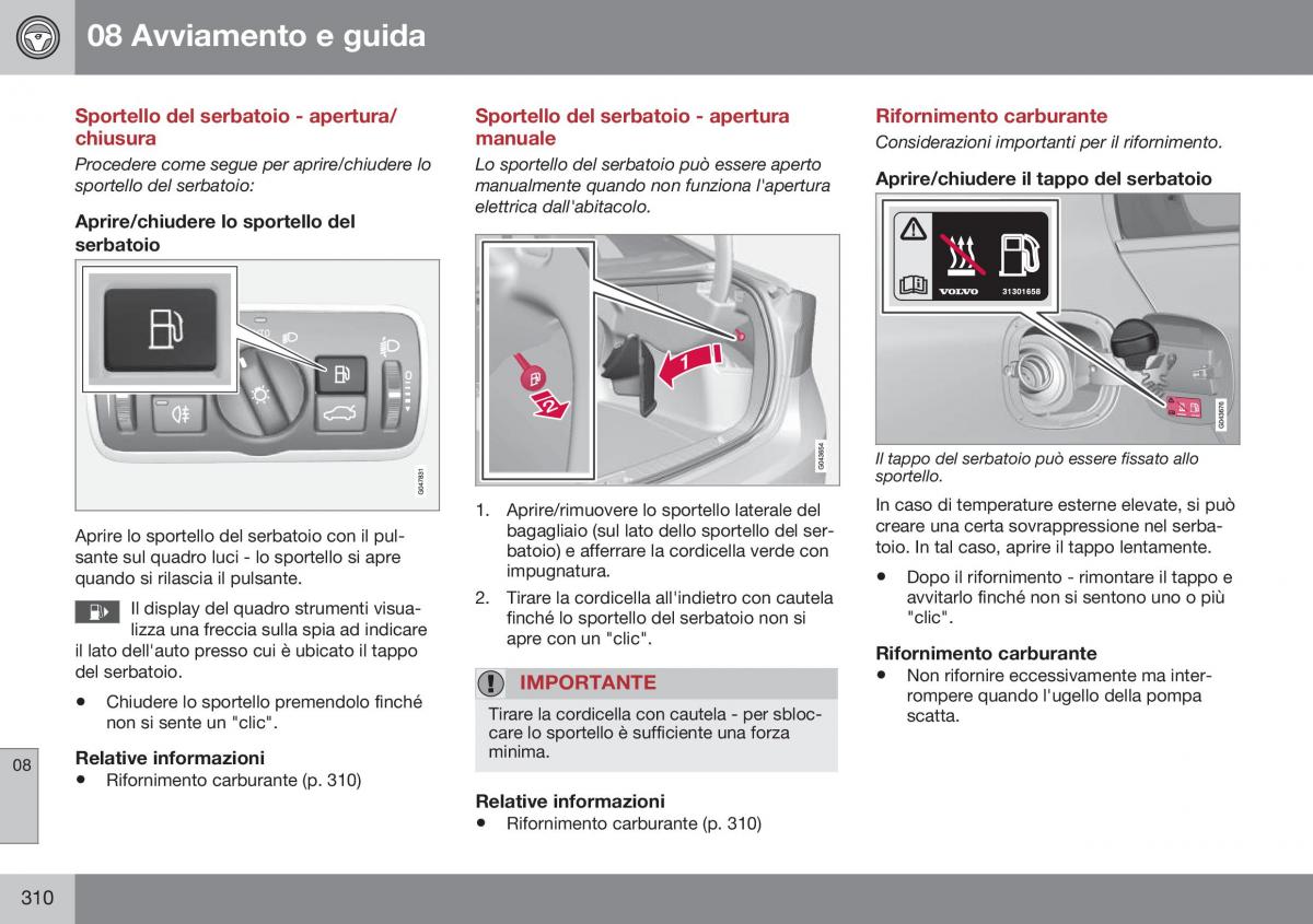 Volvo S60 II 2 manuale del proprietario / page 312