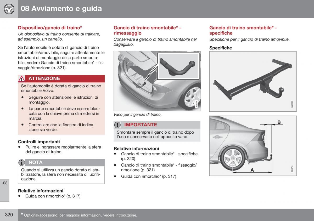 Volvo S60 II 2 manuale del proprietario / page 322