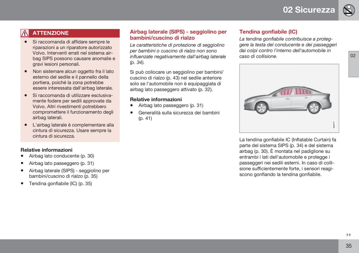 Volvo S60 II 2 manuale del proprietario / page 37