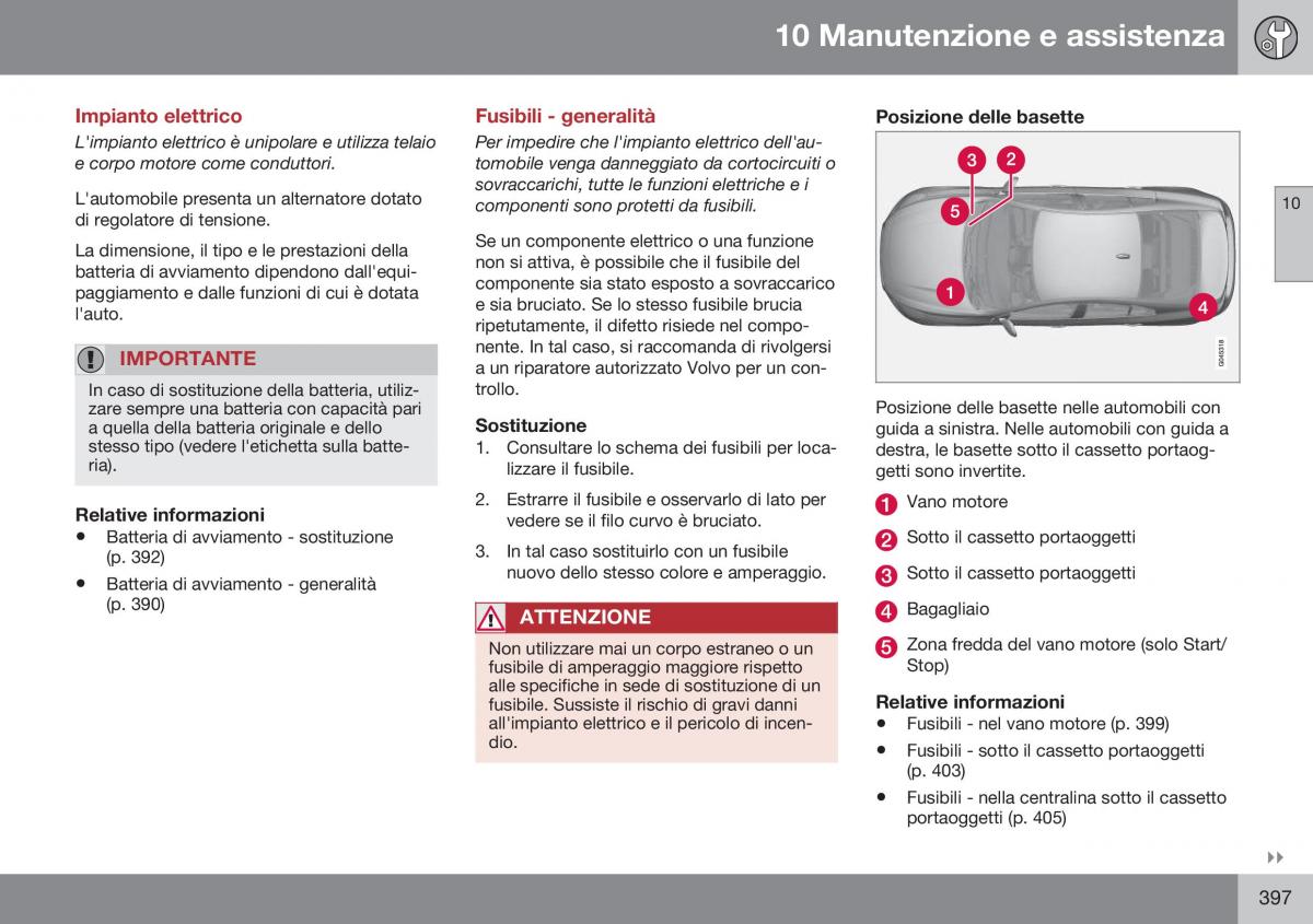 Volvo S60 II 2 manuale del proprietario / page 399