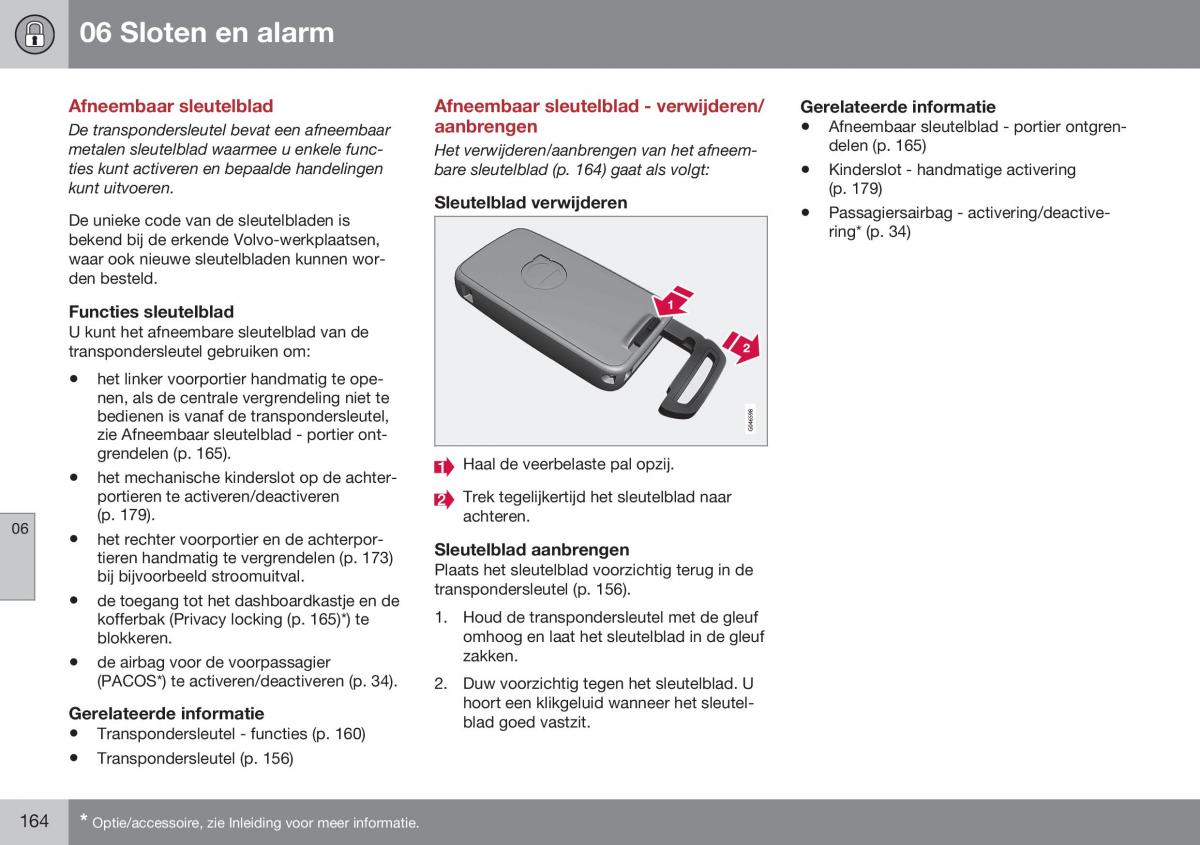 Volvo S60 II 2 handleiding / page 166