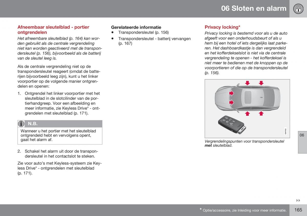 Volvo S60 II 2 handleiding / page 167