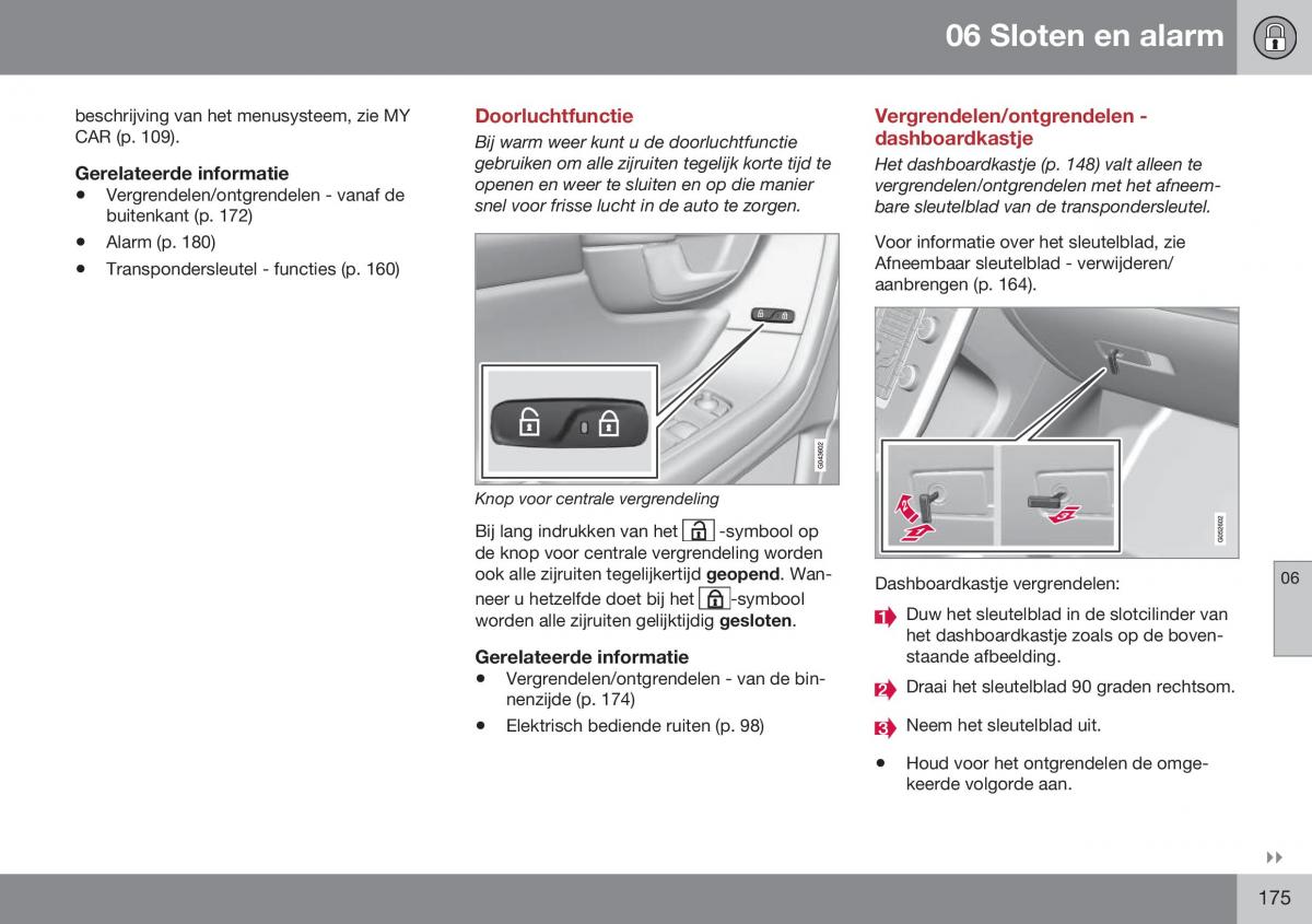 Volvo S60 II 2 handleiding / page 177