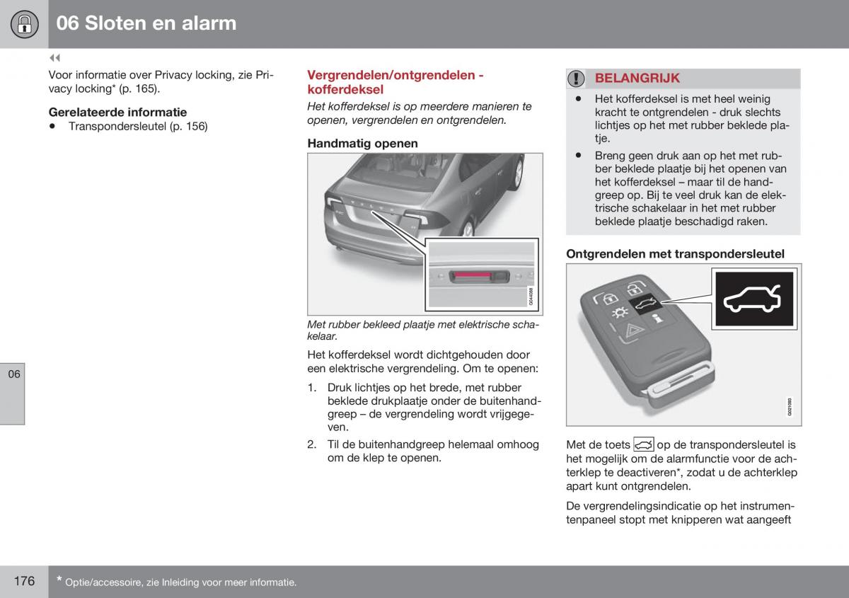 Volvo S60 II 2 handleiding / page 178