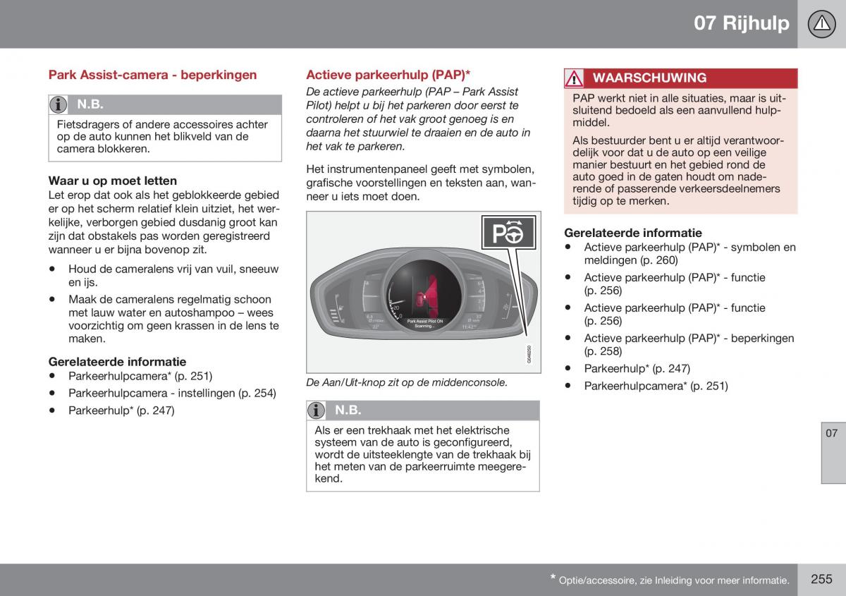 Volvo S60 II 2 handleiding / page 257