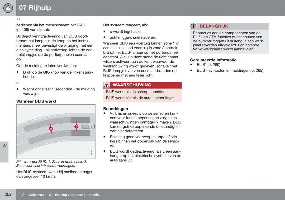 Volvo S60 II 2 handleiding / page 264