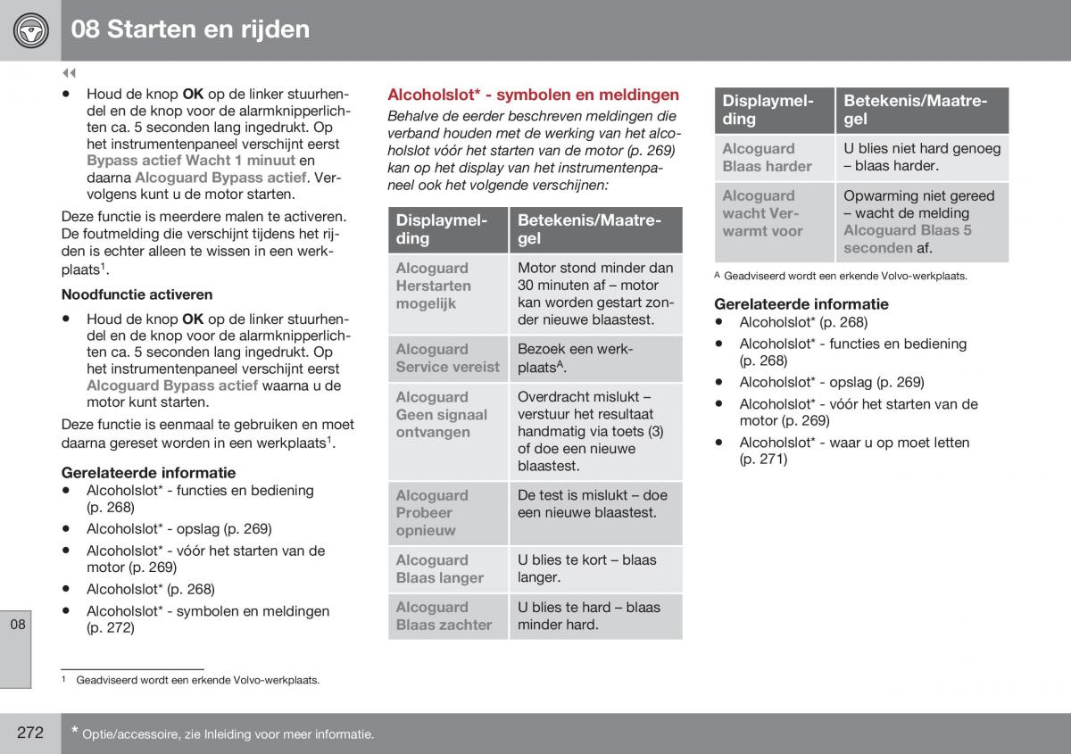 Volvo S60 II 2 handleiding / page 274