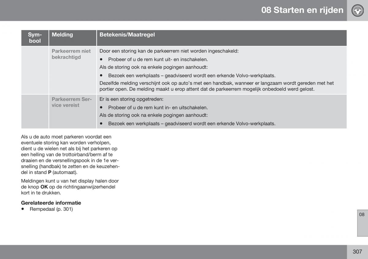 Volvo S60 II 2 handleiding / page 309