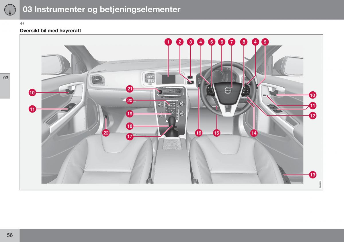 Volvo S60 II 2 bruksanvisningen / page 58