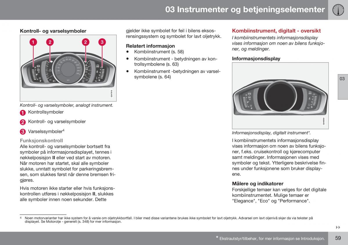 Volvo S60 II 2 bruksanvisningen / page 61