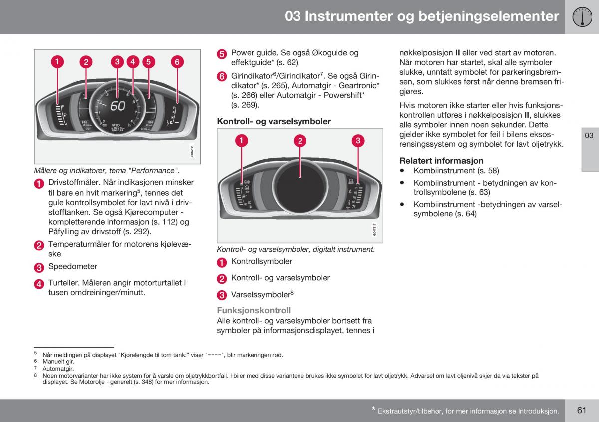 Volvo S60 II 2 bruksanvisningen / page 63