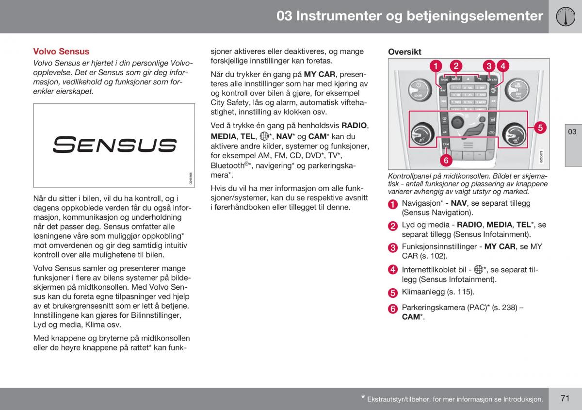 Volvo S60 II 2 bruksanvisningen / page 73