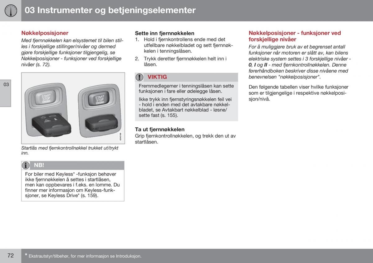 Volvo S60 II 2 bruksanvisningen / page 74