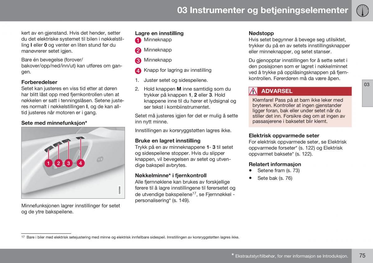 Volvo S60 II 2 bruksanvisningen / page 77