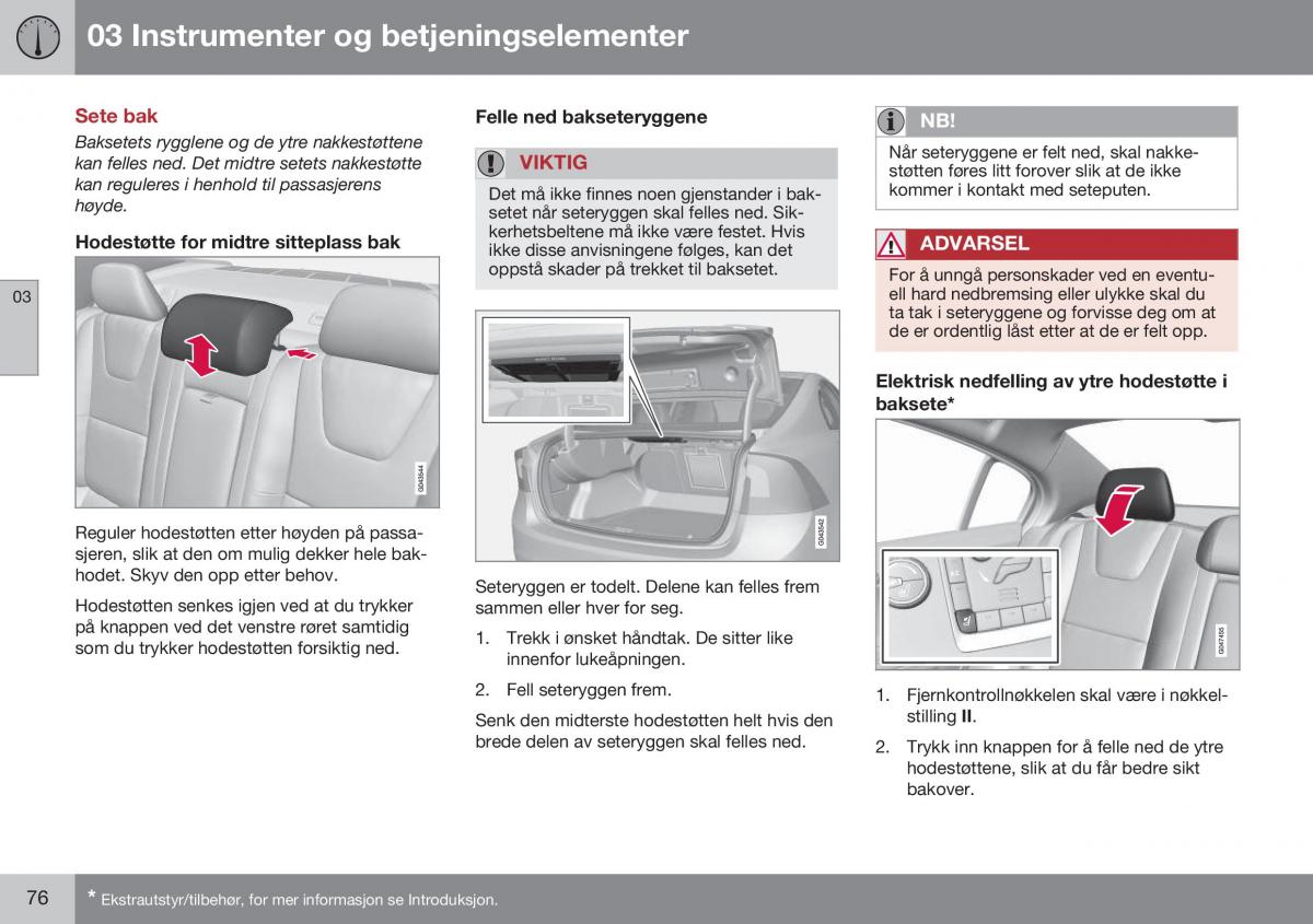 Volvo S60 II 2 bruksanvisningen / page 78