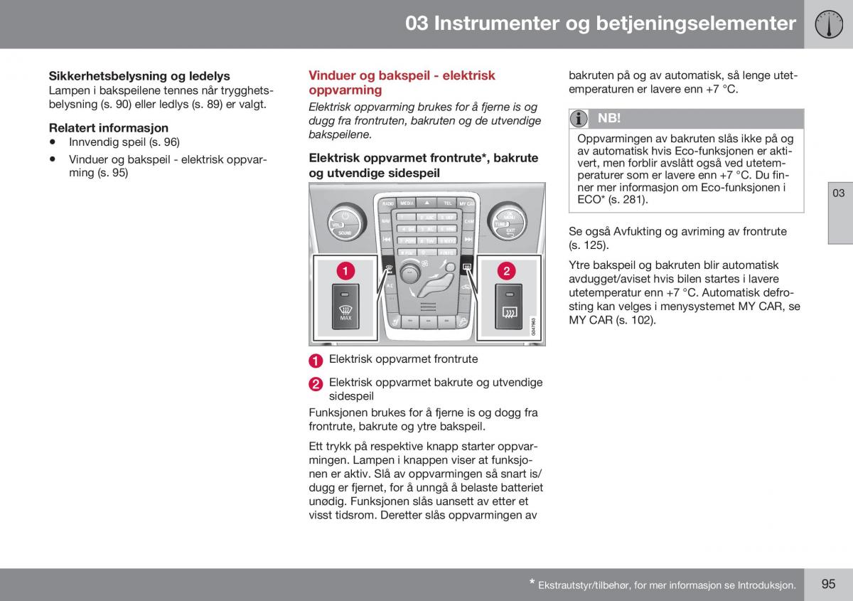 Volvo S60 II 2 bruksanvisningen / page 97