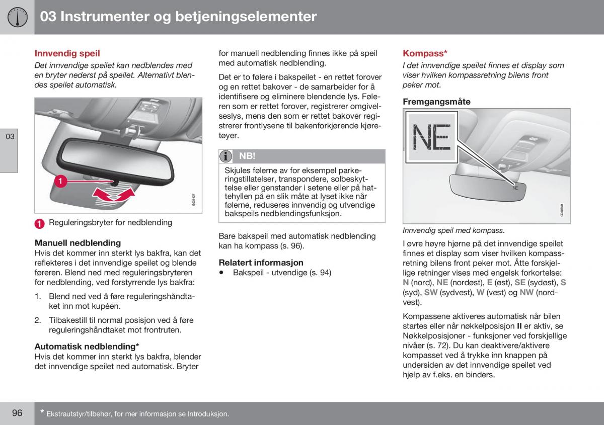 Volvo S60 II 2 bruksanvisningen / page 98