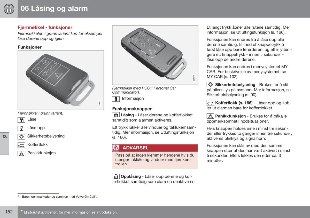 Volvo S60 II 2 bruksanvisningen / page 154