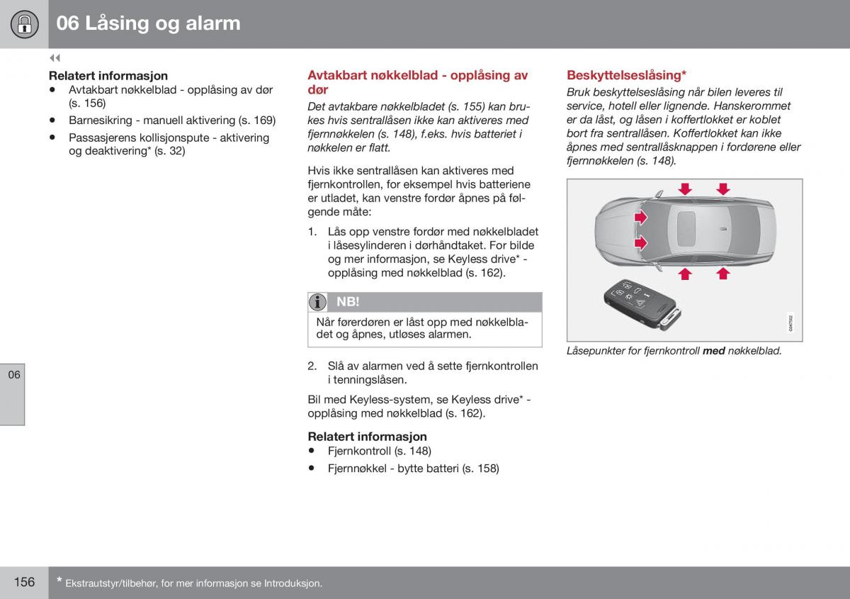 Volvo S60 II 2 bruksanvisningen / page 158