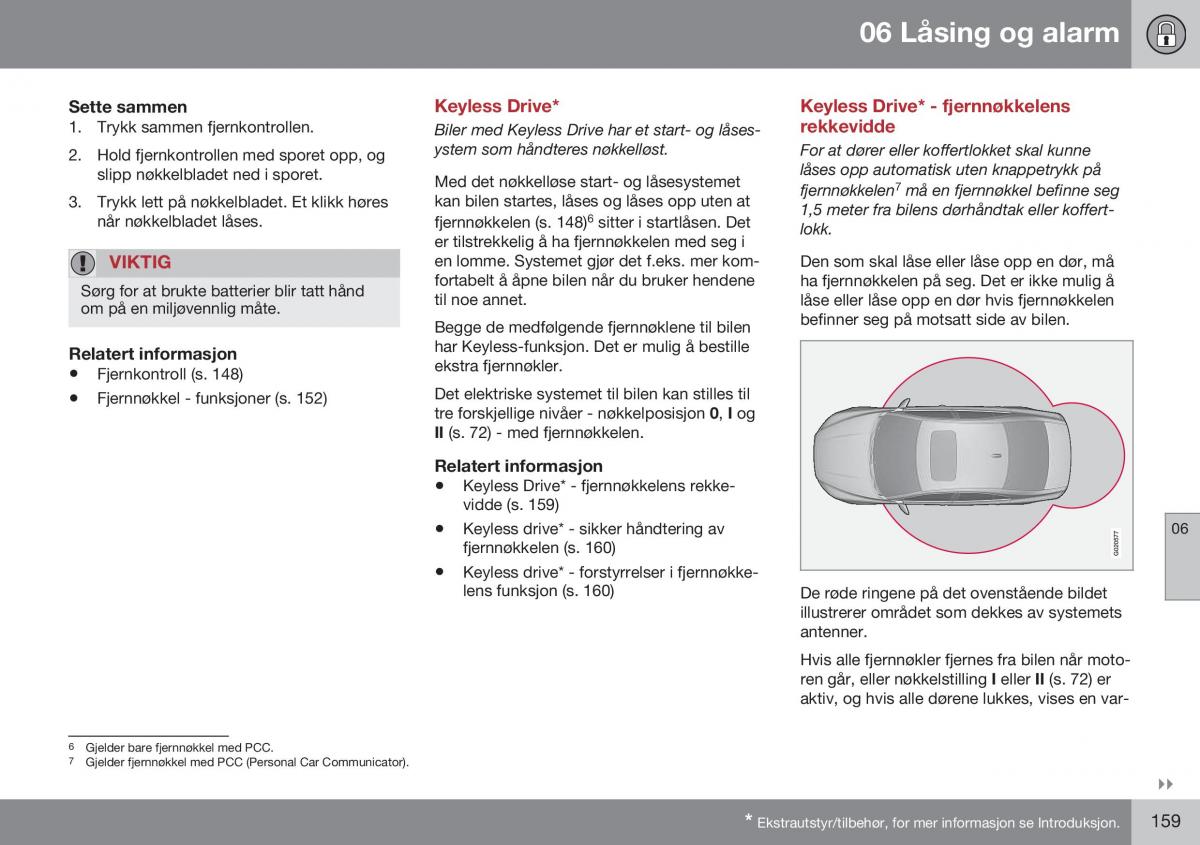 Volvo S60 II 2 bruksanvisningen / page 161