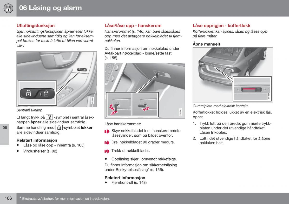 Volvo S60 II 2 bruksanvisningen / page 168