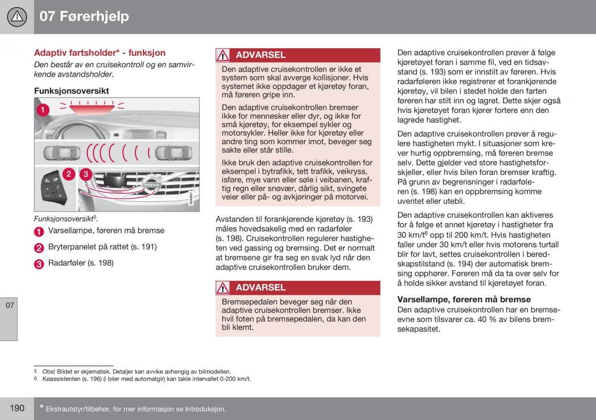 Volvo S60 II 2 bruksanvisningen / page 192