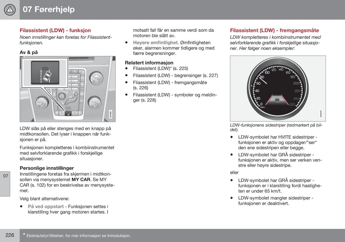 Volvo S60 II 2 bruksanvisningen / page 228