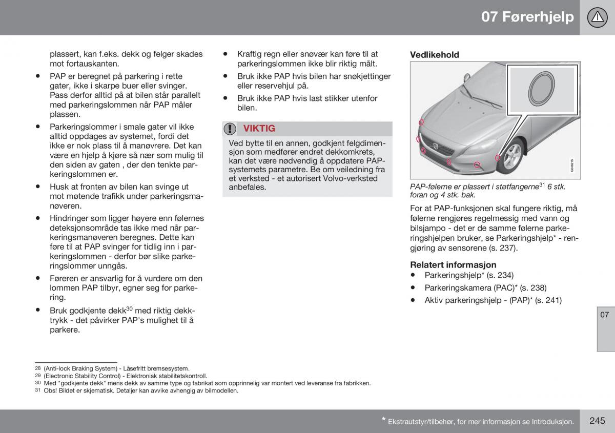 Volvo S60 II 2 bruksanvisningen / page 247