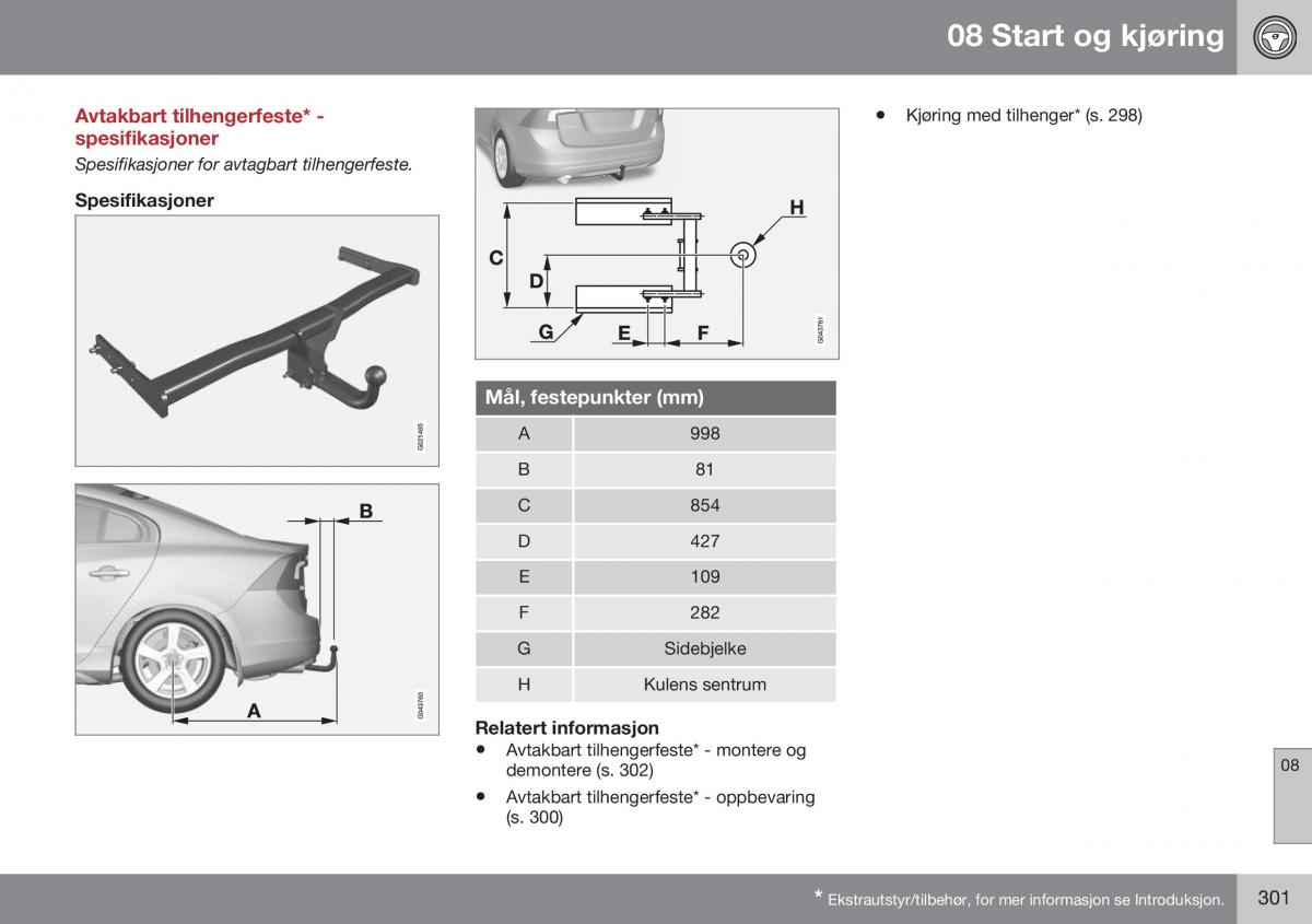 Volvo S60 II 2 bruksanvisningen / page 303