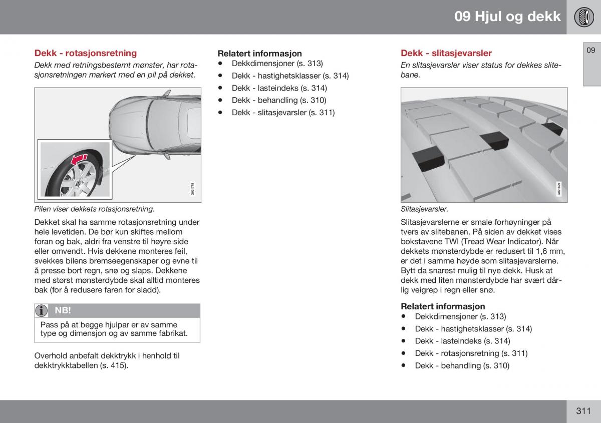 Volvo S60 II 2 bruksanvisningen / page 313