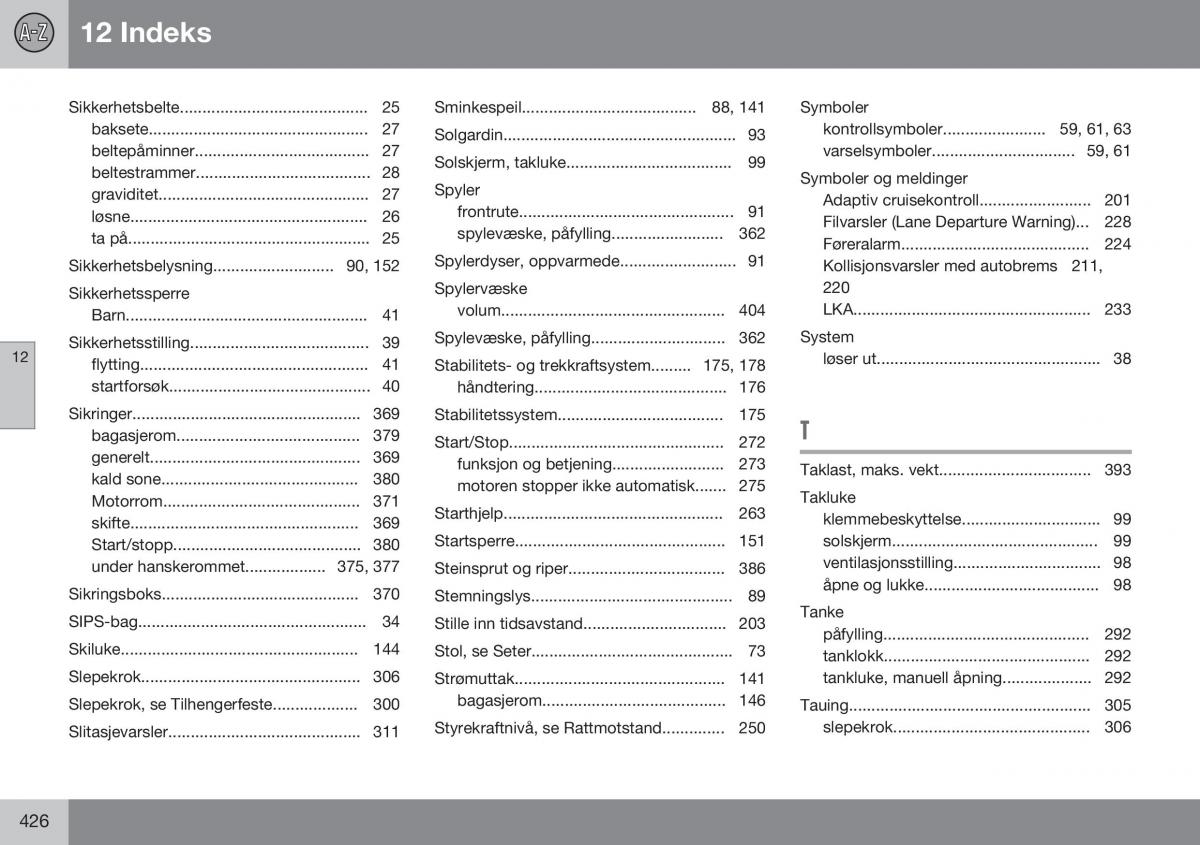 Volvo S60 II 2 bruksanvisningen / page 428