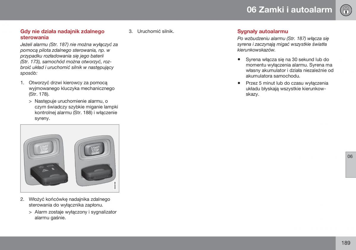 Volvo S60 II 2 instrukcja obslugi / page 191