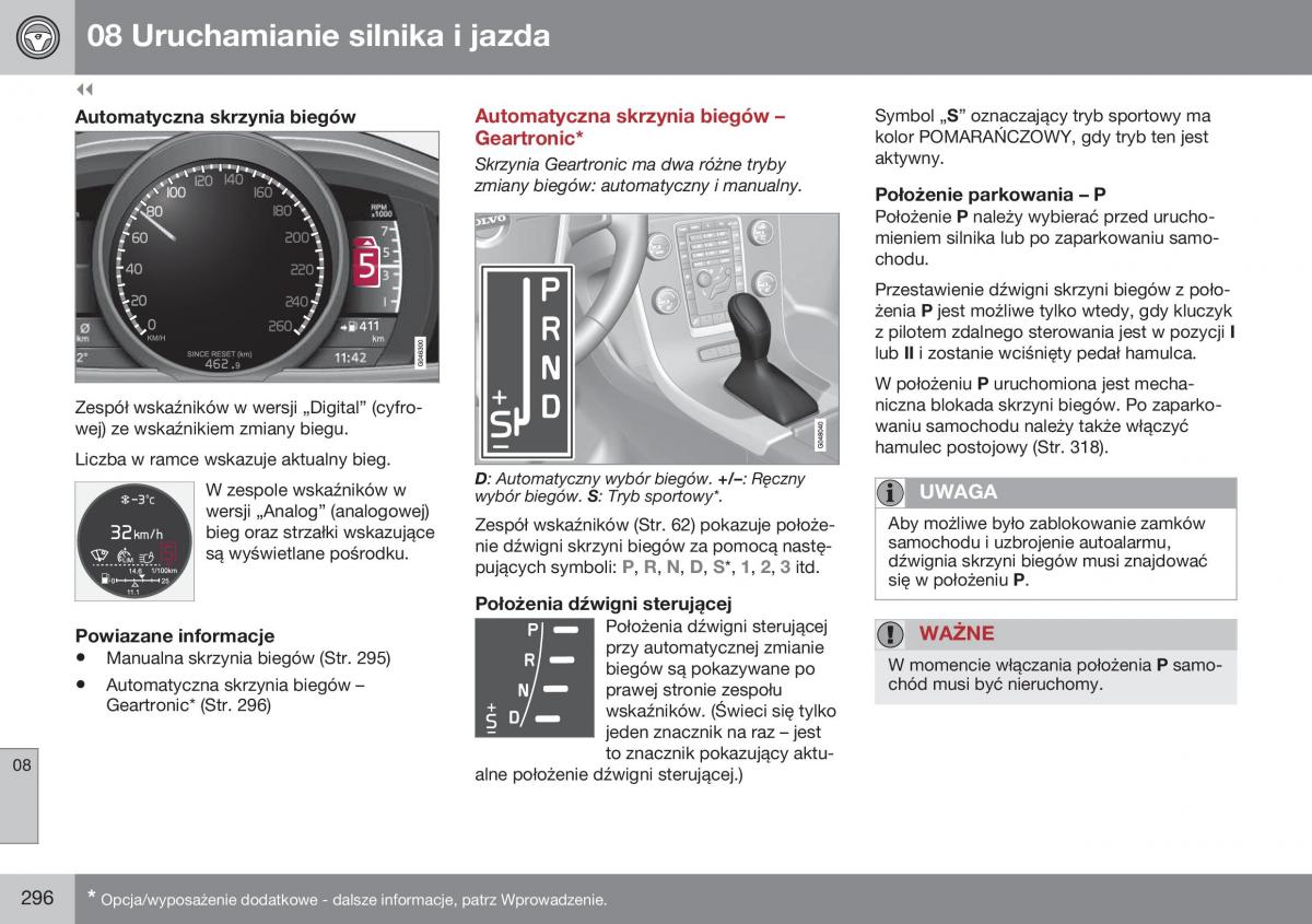 Volvo S60 II 2 instrukcja obslugi / page 298