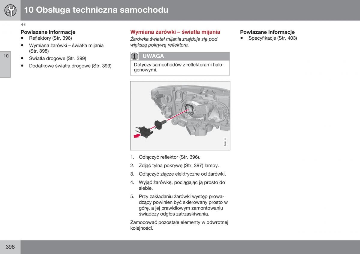 Volvo S60 II 2 instrukcja obslugi / page 400