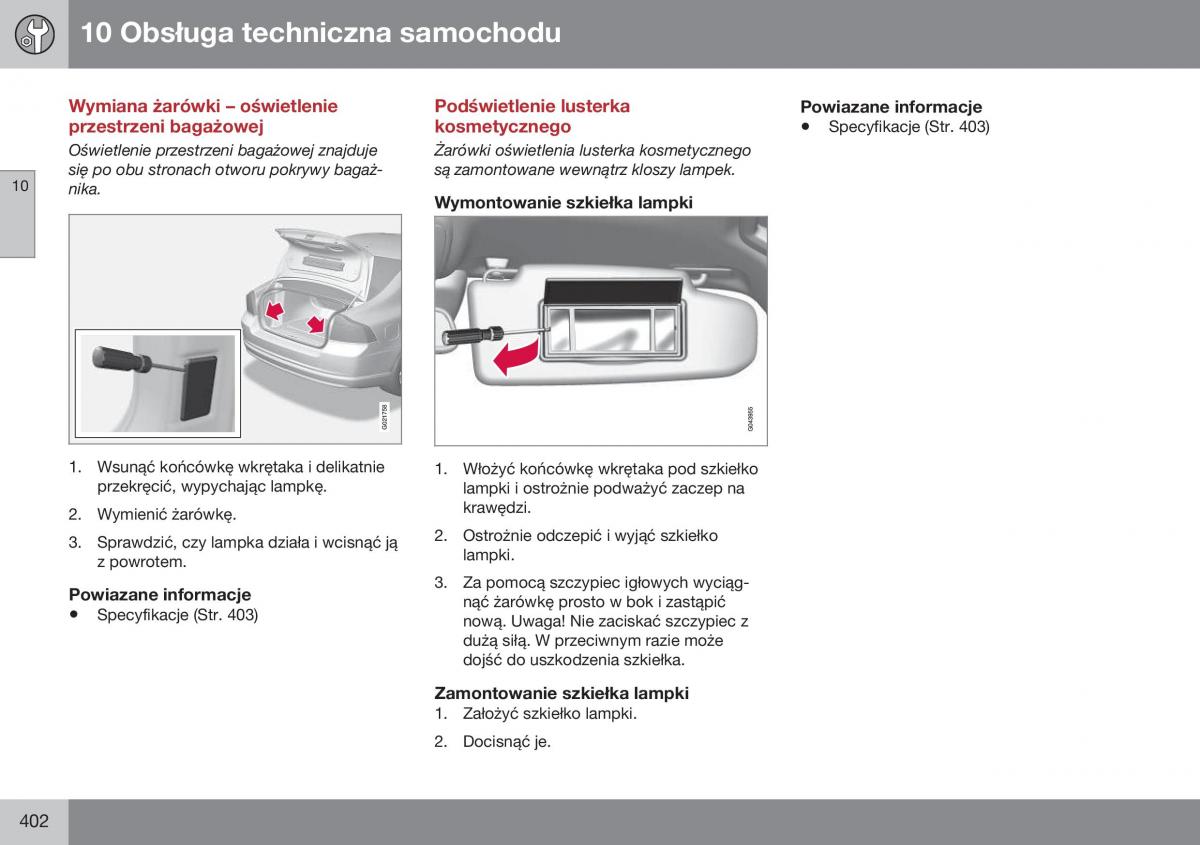 Volvo S60 II 2 instrukcja obslugi / page 404