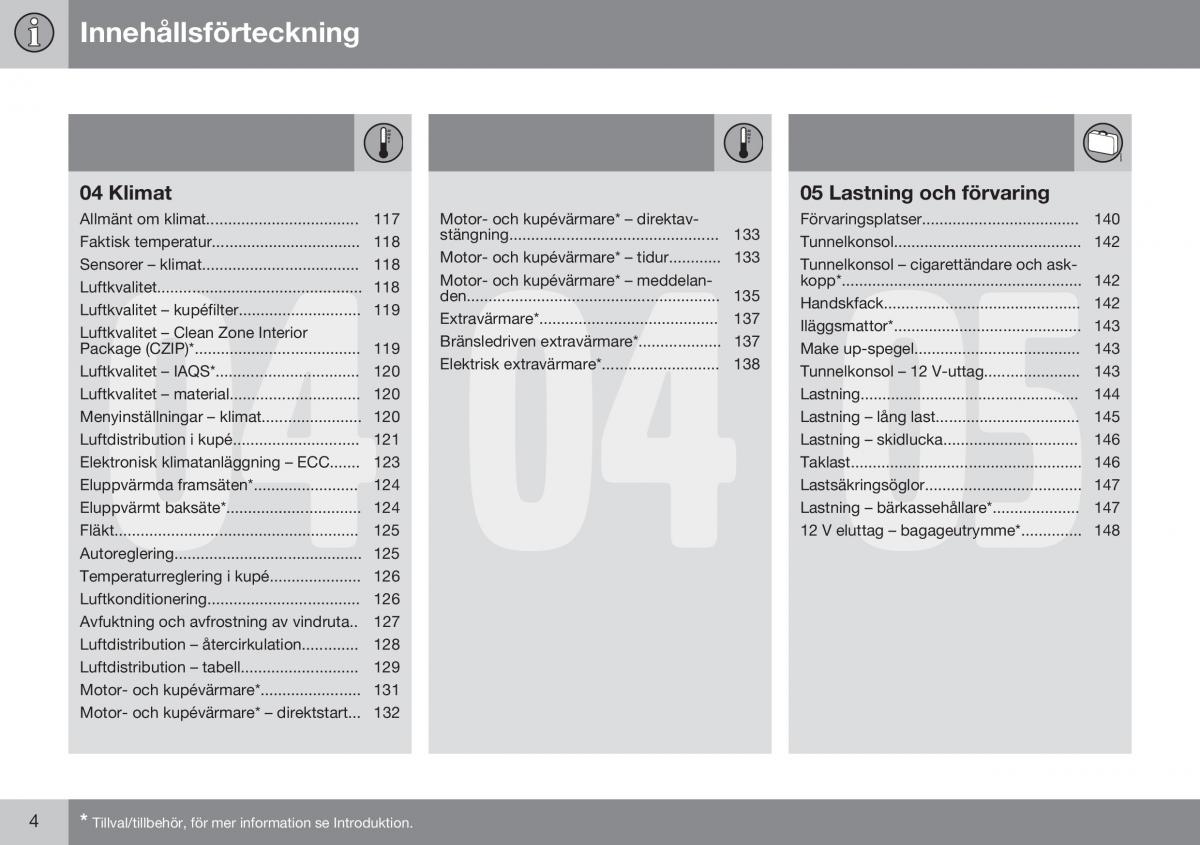 Volvo S60 II 2 instruktionsbok / page 6