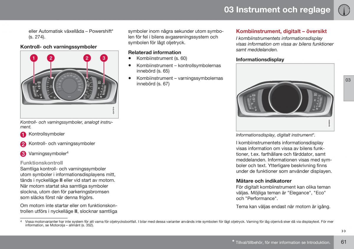 Volvo S60 II 2 instruktionsbok / page 63