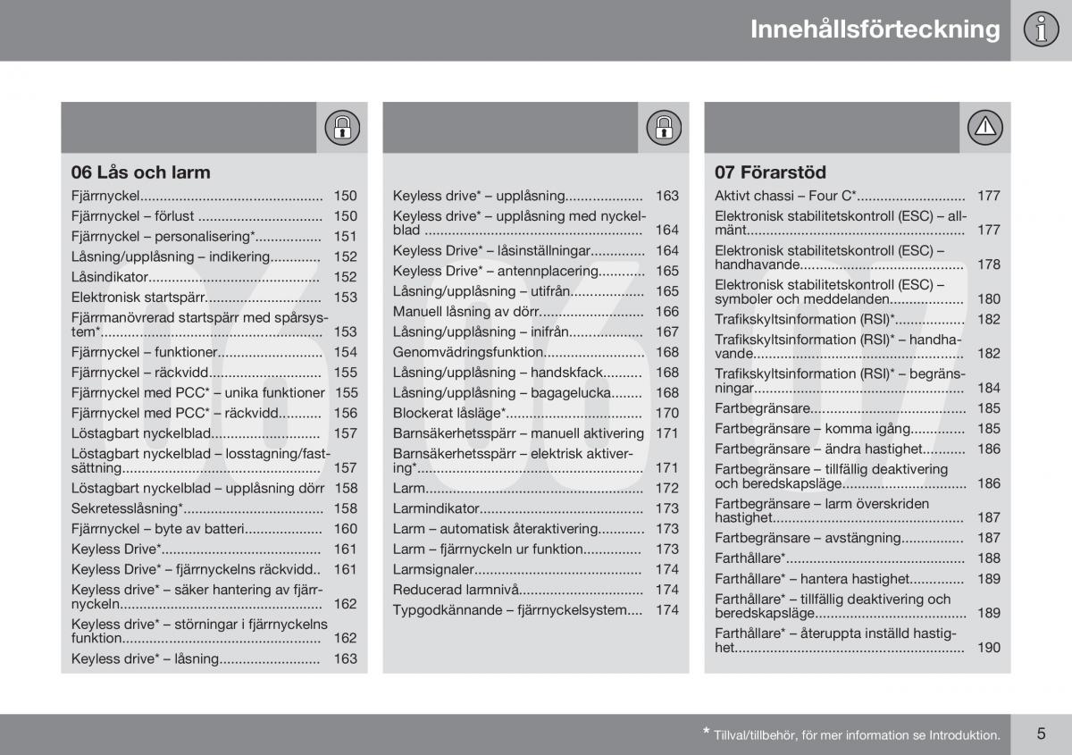 Volvo S60 II 2 instruktionsbok / page 7