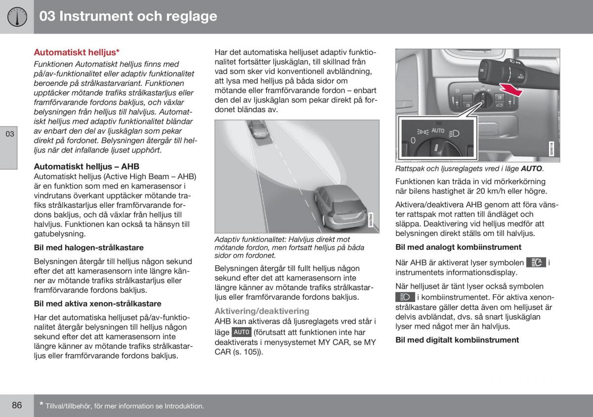 Volvo S60 II 2 instruktionsbok / page 88