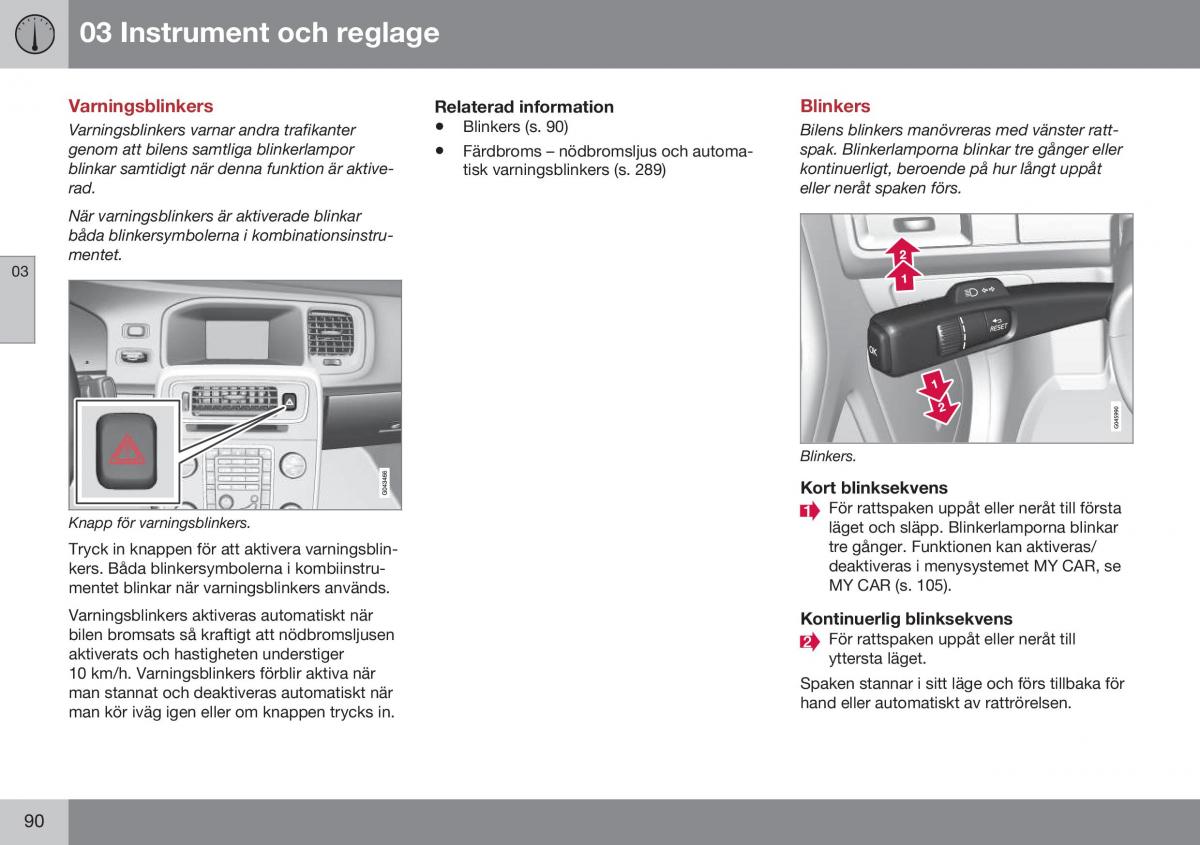 Volvo S60 II 2 instruktionsbok / page 92