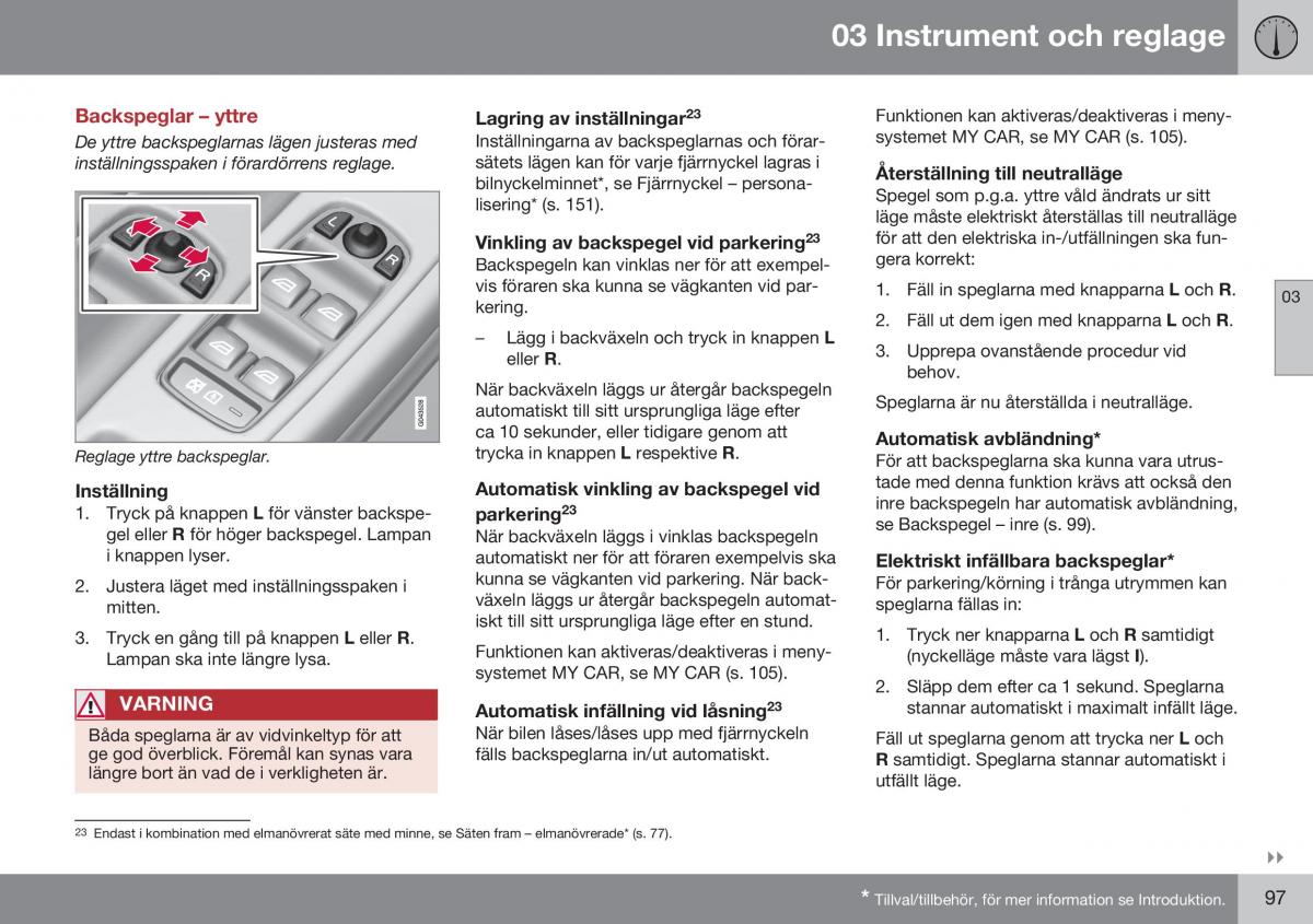 Volvo S60 II 2 instruktionsbok / page 99