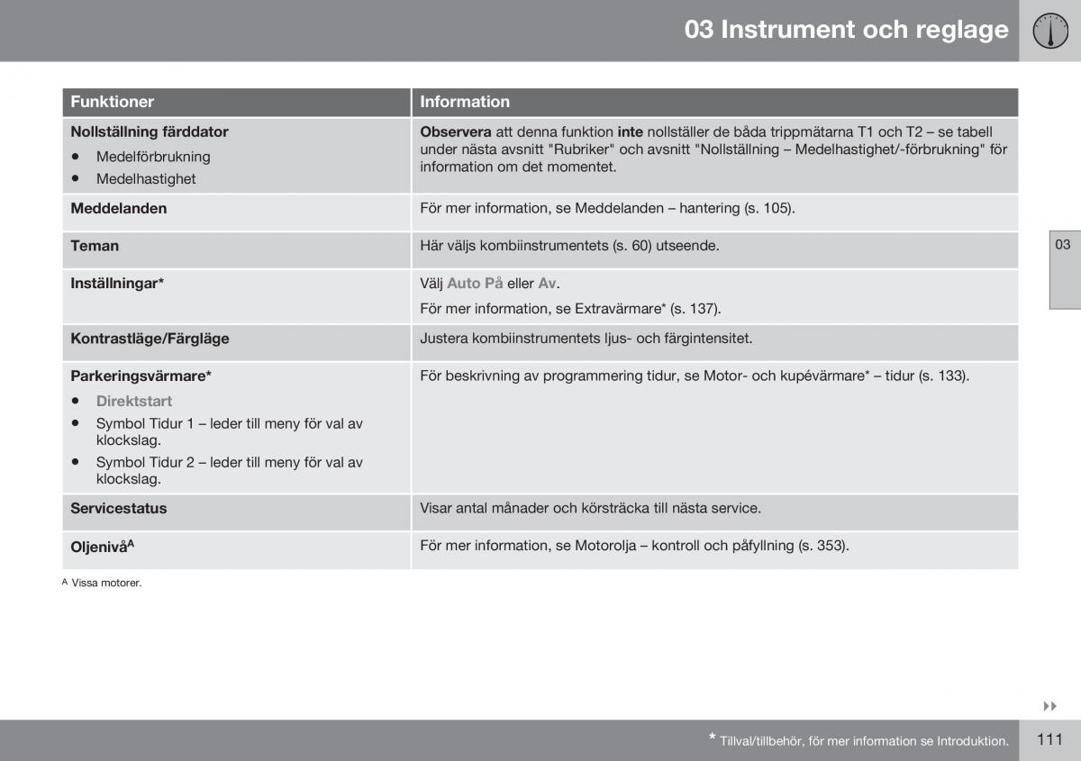 Volvo S60 II 2 instruktionsbok / page 113