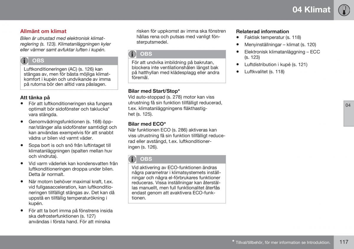 Volvo S60 II 2 instruktionsbok / page 119