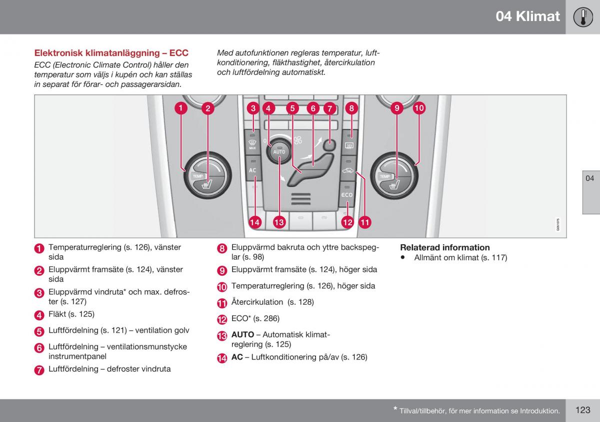 Volvo S60 II 2 instruktionsbok / page 125