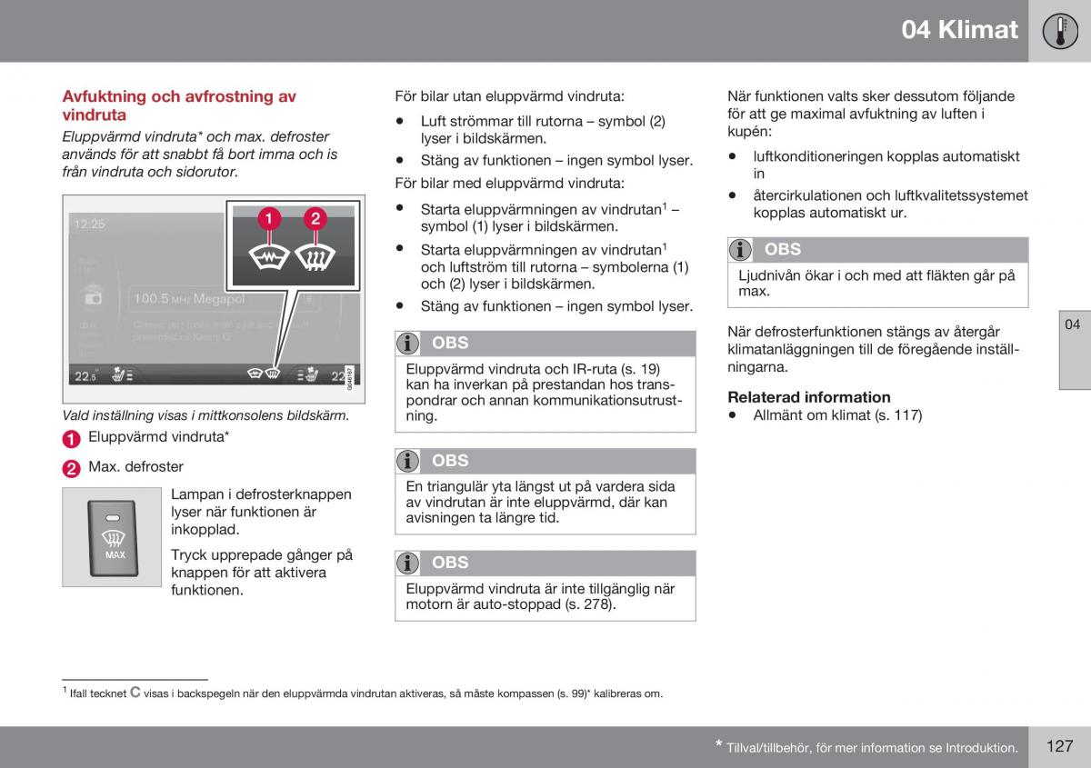 Volvo S60 II 2 instruktionsbok / page 129