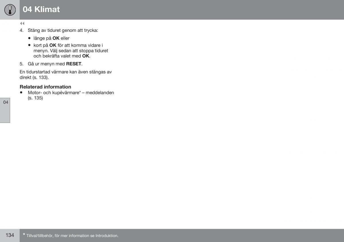 Volvo S60 II 2 instruktionsbok / page 136